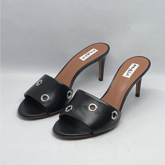 Alaia Oeillets Grommet Leather Mules size 36.5 - Picture 13 of 16